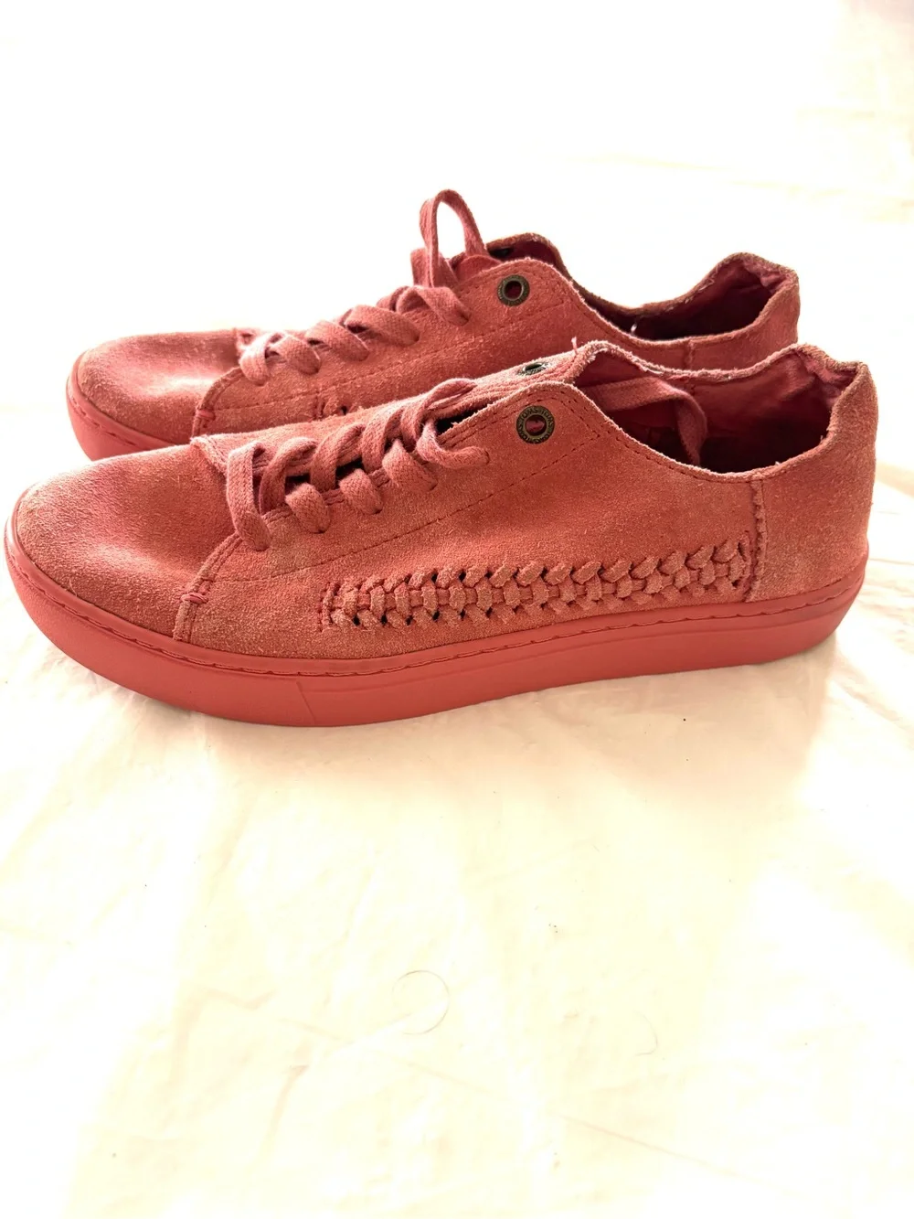 Toms Faded Rose Pink Lenox Suede Sneakers SZ 7.5 Worn